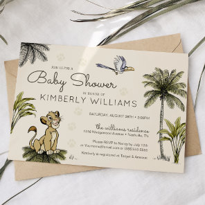 Lion King Jungle Baby Shower Invitation