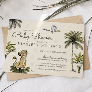 Lion King Jungle Baby Shower Invitation