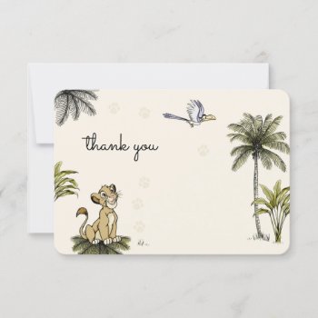 Lion King Jungle Baby Shower Thank You Invitation by lionking at Zazzle