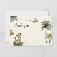 Lion King Jungle Birthday Thank You