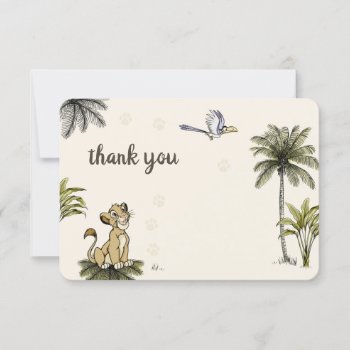 Lion King Jungle Birthday Thank You Invitation by lionking at Zazzle