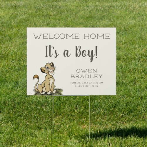 Lion King Jungle  Welcome Baby Sign