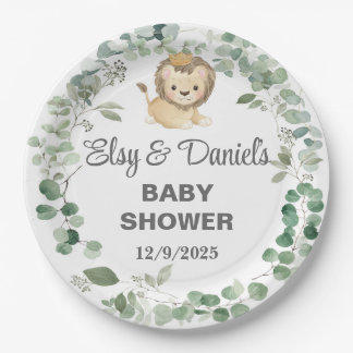 Lion King, Lion Cub baby shower paper plates. Plates