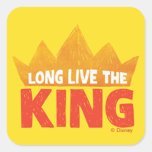 Lion King  Long Live The King Square Sticker