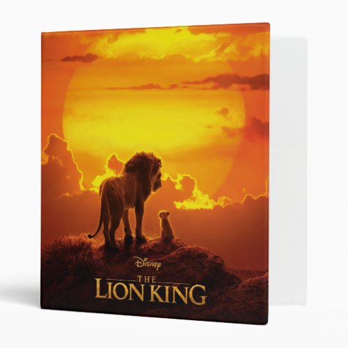 Lion King  Mufasa  Simba At Sunset 3 Ring Binder