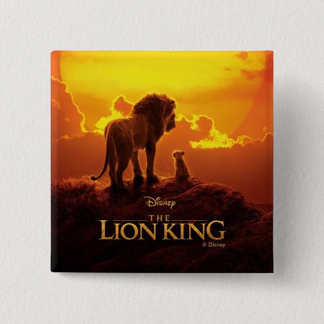 Lion King | Mufasa & Simba At Sunset Button (Front)