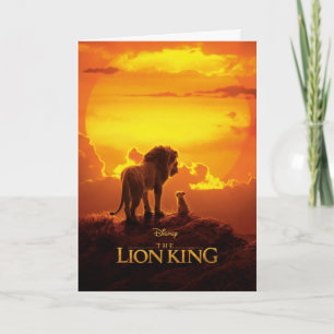 Lion King Mufasa & Simba At Sunset Card