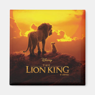 Lion King Mufasa & Simba At Sunset Magnet