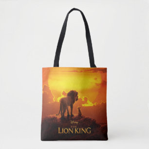 Lion King Mufasa & Simba At Sunset Tote Bag