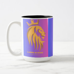 Lion King Mug - Golden Lion with Crown Coffee Mug