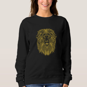 Lion King of Predators Lions Tanzania Lion's Head Sweatshirt