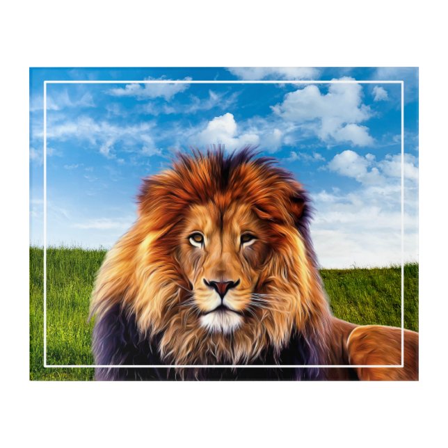 Lion King of the Forest Art-15475 Acrylic Print (Front)