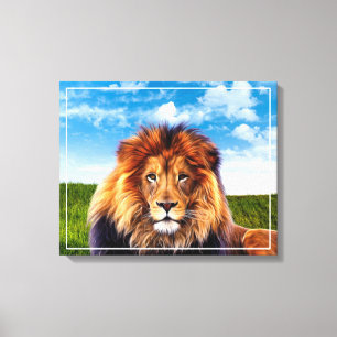 Lion King of the Forest Art-15475 Canvas Print