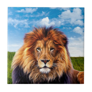Lion King of the Forest Art-15475 Ceramic Tile