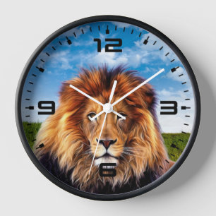 Lion King of the Forest Art-15475 Clock