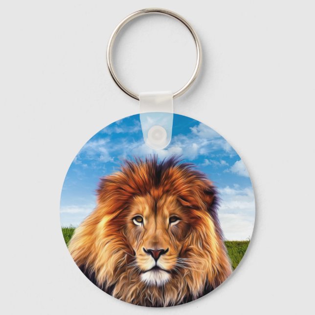 Lion King of the Forest Art-15475 Keychain (Front)