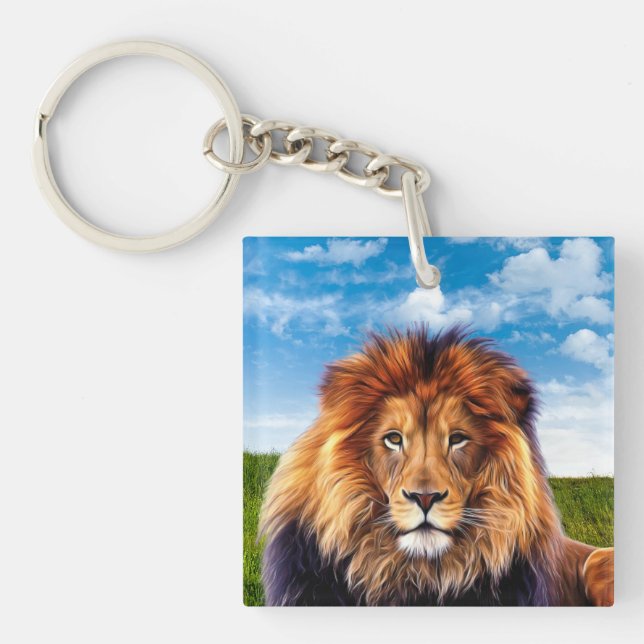 Lion King of the Forest Art-15475 Keychain (Front)