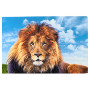 Lion King of the Forest Art-15475 Metal Print