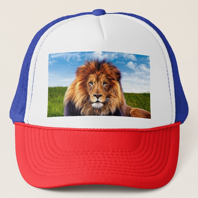 Lion King of the Forest Art-15475 Trucker Hat (Front)