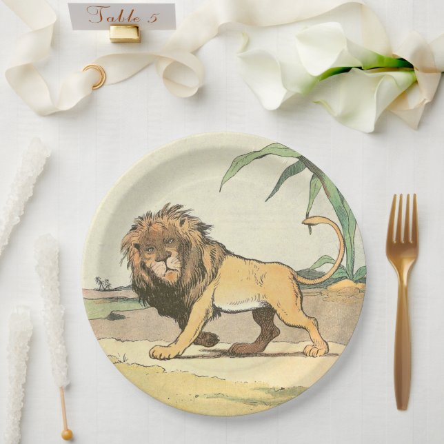 Lion, King of the Jungle Paper Plates (Wedding)