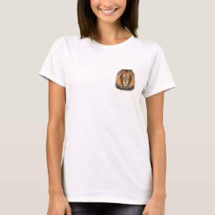lion king of the jungle realistic male watercolor T-Shirt