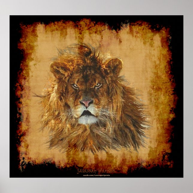 Lion King of the Jungle Wildlife Art Poster (Front)