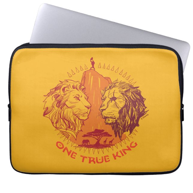 Lion King | "One True King" Simba & Scar Sketch Laptop Sleeve (Front)