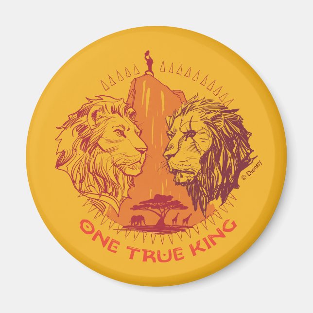 Lion King | "One True King" Simba & Scar Sketch Magnet (Front)