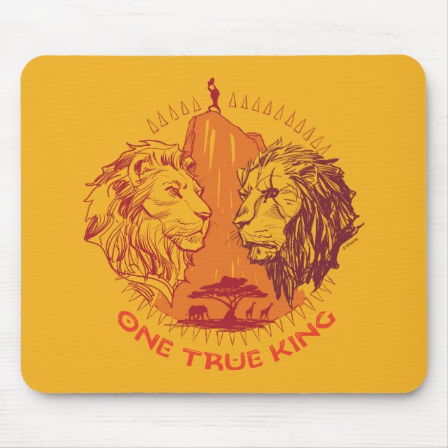 Lion King | "One True King" Simba & Scar Sketch Mouse Pad (Front)