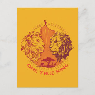Lion King "One True King" Simba & Scar Sketch Postcard