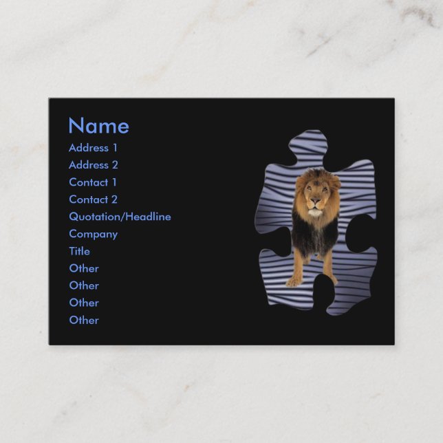Lion King Profile Card (Front)