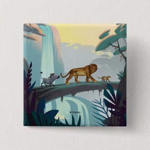 Lion King   Pumbaa, Simba, & Timon Crossing Log Button