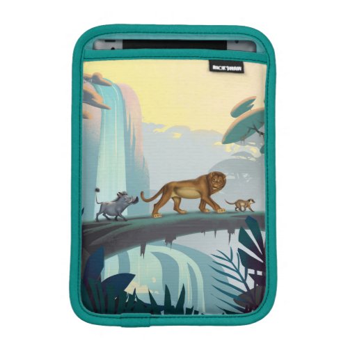 Lion King  Pumbaa Simba  Timon Crossing Log iPad Mini Sleeve