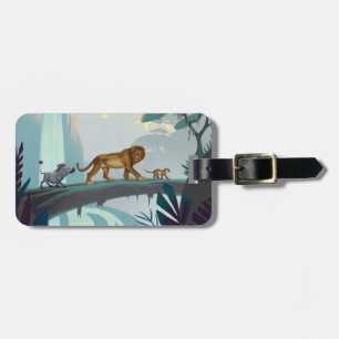 Lion King Pumbaa, Simba, & Timon Crossing Log Luggage Tag