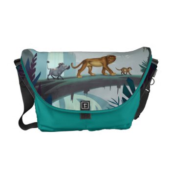 Lion King | Pumbaa  Simba  & Timon Crossing Log Messenger Bag by lionking at Zazzle