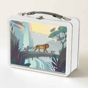 Lion King Pumbaa, Simba, & Timon Crossing Log Metal Lunch Box