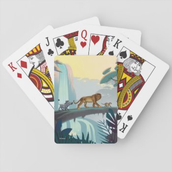 Lion King | Pumbaa  Simba  & Timon Crossing Log Playing Cards by lionking at Zazzle