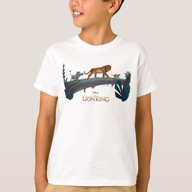 Lion King | Pumbaa, Simba, & Timon Crossing Log T-Shirt (Front)