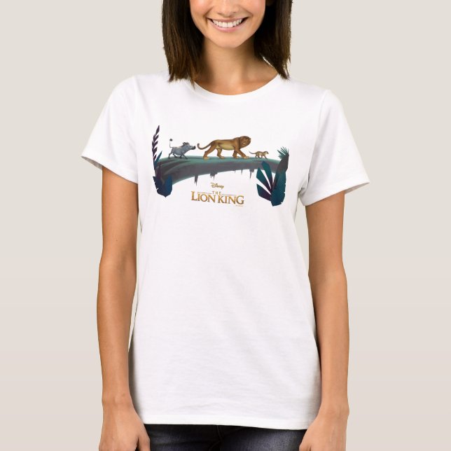 Lion King | Pumbaa, Simba, & Timon Crossing Log T-Shirt (Front)