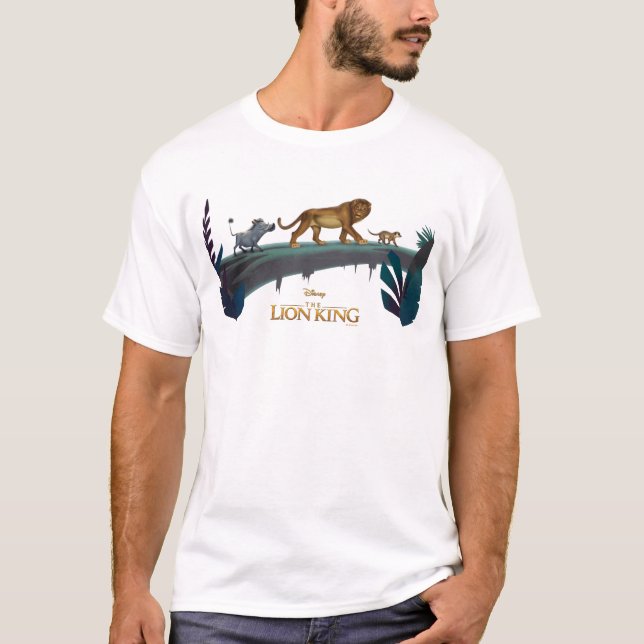 Lion King | Pumbaa, Simba, & Timon Crossing Log T-Shirt (Front)