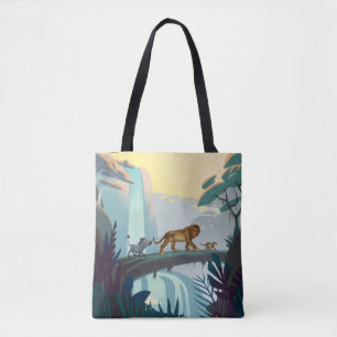 Lion King Pumbaa, Simba, & Timon Crossing Log Tote Bag