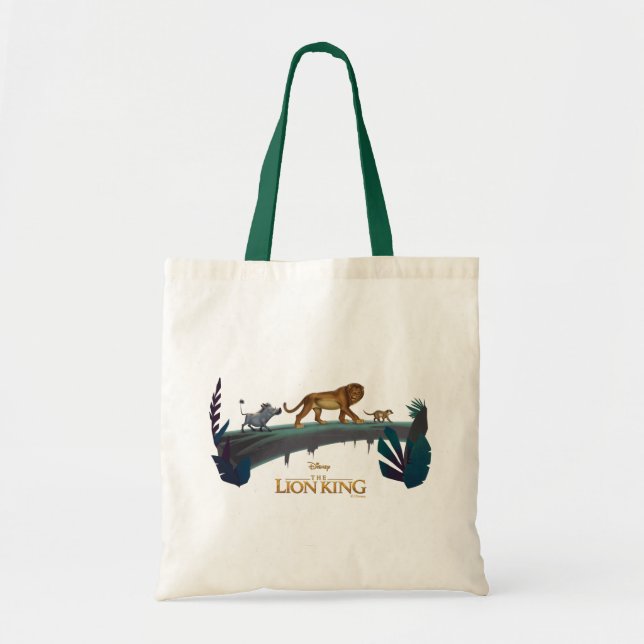 Lion King | Pumbaa, Simba, & Timon Crossing Log Tote Bag (Front)