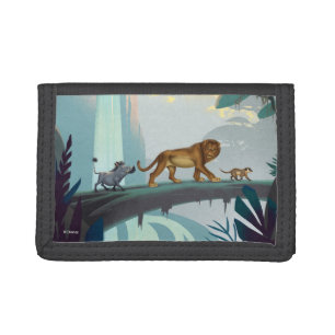 Lion King Pumbaa, Simba, & Timon Crossing Log Tri-fold Wallet