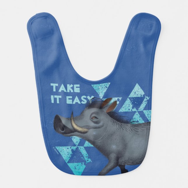Lion King | Pumbaa The Warthog Baby Bib (Front)