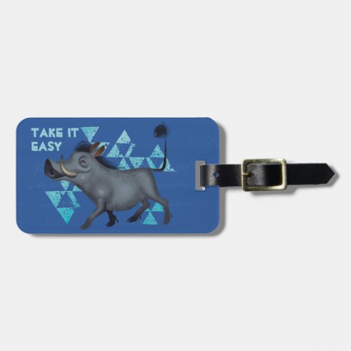 Lion King  Pumbaa The Warthog Luggage Tag