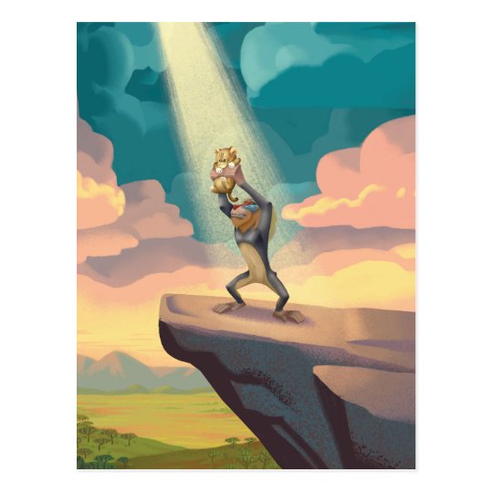 Lion King Rafiki Presenting Simba Graphic Postcard Zazzle Com