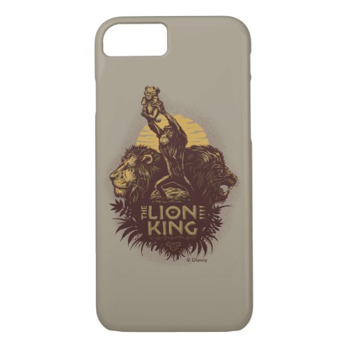 Lion King  Rafiki Presenting Simba Woodcut Design iPhone 87 Case
