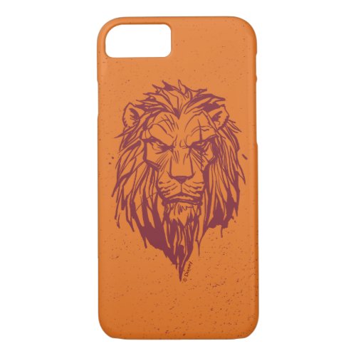 Lion King  Scar Head Sketch iPhone 87 Case