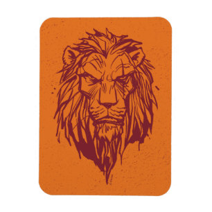 Lion King   Scar Head Sketch Magnet