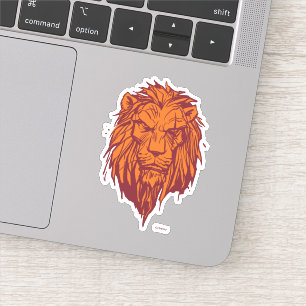 Lion King Scar Head Sketch Sticker